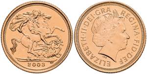 Great Britain 1 / 2 sovereign, 2003, ... 