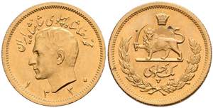 Coins Persia Pahlavi, Gold, 1951 (SH 1330), ... 