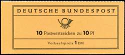 Stamp booklet Heuss I 1960 (fluorescent ... 