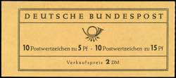 Stamp booklet Albertus / Luther 1963, MH cap ... 