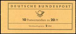 Stamp booklet Bach 1963, Hbl. Margin ... 