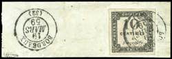 France Postage Due Stamps 1859, 10 C. Black, ... 