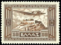 Greece 1933, 50 L. - 50 Dr. Airmail, 7 ... 