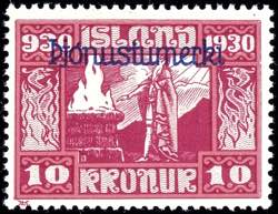 Island Dienstmarken 1930, 3 A. - 10 Kr. ... 