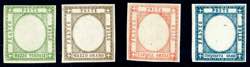 Naples 1851, four different values with ... 