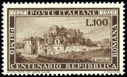 Italy 1949, 100 L. 100. Anniversary the ... 