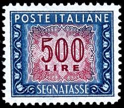 Italien Portomarken 1947, 1 L.-500 L., ... 