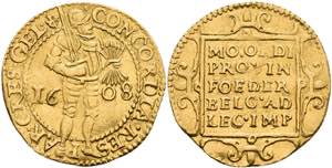 The Netherlands Gerlerland, ducat, 1608, Fb. ... 