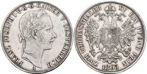 Österreich 1806 - 1918 Doppeltaler, 1865, ... 