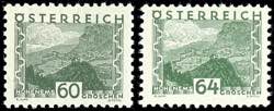 Österreich 1932, 10 Gr. bis 64 Gr. Kleine ... 