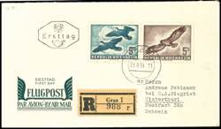 Austria 1953, 1 - 10 Shilling birds, 4 ... 