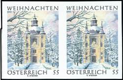 Austria 55 cent, Christmas 2006, church of ... 