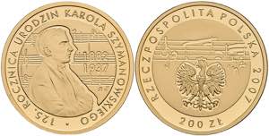 Polen 200 Zloty, Gold, 2007, 125. Geburtstag ... 
