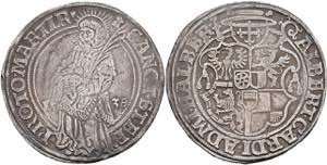 Halberstadt Bistum Taler, 1538, Albrecht II. ... 