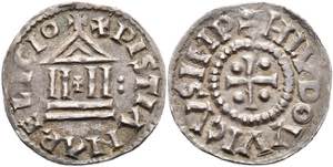 Coins Denarius (1, 77 g), Ludwig the pious, ... 