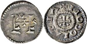 Münzen Denar (1,16g), Ludwig der Deutsche ... 