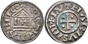 Münzen Denar (1,59g), Lothar I., 840-855. ... 
