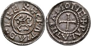 Coins Denarius (1, 47 g), to 861, Karl the ... 