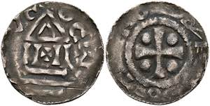 Münzen Pfennig (1,54g), Otto I., 936-972. ... 