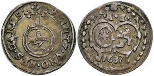 Coins 2 kreuzer (Albus), 1637, Anselm ... 