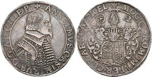 Münzen Taler, 1641, Anselm Casimir von ... 