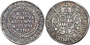 Münzen 1/2 Taler, 1642, Anselm Casimir von ... 