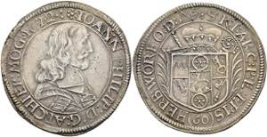 Coins Guilder (60 kreuzer), 1672, Johann ... 