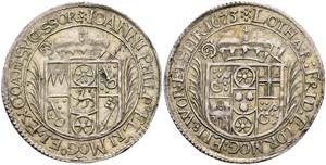 Münzen 1/10 Taler, 1673, Lothar Friedrich ... 