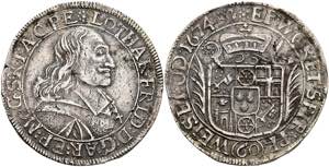 Coins Guilder (60 kreuzer), 1674, Lothar ... 