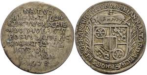 Münzen 1/8 Taler, 1678, Damian Hartard von ... 