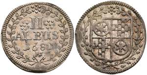 Münzen 2 Albus, 1681, Anselm Franz von ... 