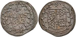 Coins 1 Albus, 1692, Anselm Franz from ... 
