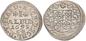 Münzen 1 Albus, 1695, Anselm Franz von ... 