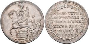 Münzen 1 Schautaler, 1732, Sedisvakanz, ... 