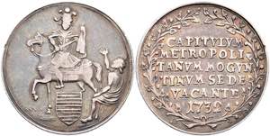 Münzen 1/8 Schautaler, 1732, Sedisvakanz, ... 