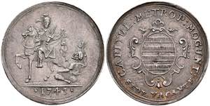 Münzen 1/8 Schautaler, 1743, Sedisvakanz, ... 