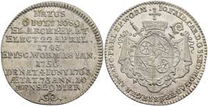 Münzen 1/4 Taler, 1763, Johann Friedrich ... 