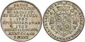 Münzen 1/12 Taler, 1774, Emmerich Joseph ... 