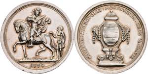 Coins 1 / 2 show thaler, 1774, sede vacante, ... 