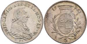 Münzen 5 Kreuzer, 1795, Friedrich Karl ... 