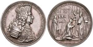 Medals RDR, Franz I. Stephan, silver medal ... 