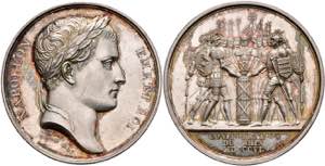 Medals France, Napoleon, silver medal ... 