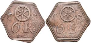 Marken und Notmünzen Brückenmarke, Kupfer, ... 