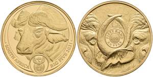 Südafrika 50 Rand, Gold, 2021, Big Five - ... 