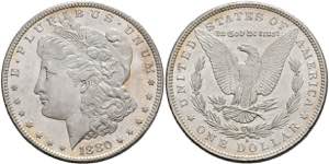 USA Dollar, 1880, San Francisco, KM 110, ... 