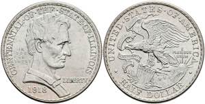 USA 1/2 Dollar, 1918, Illinois-Lincoln, KM ... 