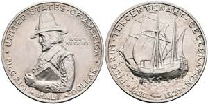USA 1/2 Dollar, 1920, Pilgrim, KM 147.1, kl. ... 