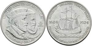 USA 1/2 Dollar, 1924, Hugueno-Walloon, KM ... 