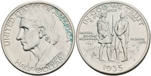 USA 1/2 Dollar, 1935, S, Boone, KM 165.1, ... 