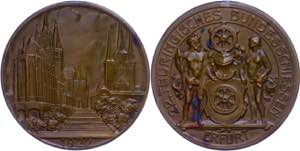 Medallions Germany after 1900 Erford, bronze ... 
